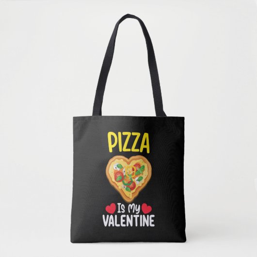 Pizza is mijn Valentijnsdag Grappig eten liefhebbe Draagtas (Voorkant)