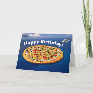 Pizza Island Verjaardag Kaart