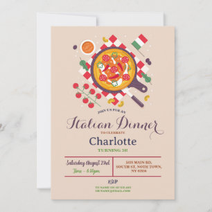 Pizza Italiaans Diner Verjaardagsfeest Lunch Kaart