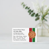Pizza Italiaans Restaurant Thema Visitekaartjes (Staand voorkant)