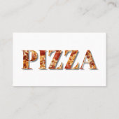 Pizza Italiaans Restaurant Thema Visitekaartjes (Achterkant)