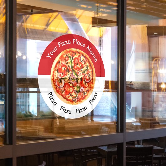 Pizza Italy Restaurant Theme Window Cling Decal