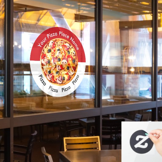 Pizza Italy Restaurant Window Cling Sjabloon Raamsticker (Restaurant Raam)