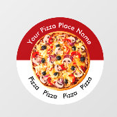 Pizza Italy Restaurant Window Cling Sjabloon Raamsticker (Vel)