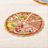 Pizza Kartonnen Onderzetters (Gekanteld)
