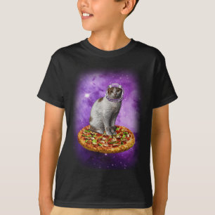 Pizza kat in de ruimte - australisch kosmisch ontw t-shirt