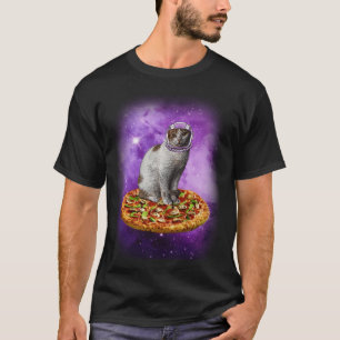 Pizza kat in de ruimte - australisch kosmisch ontw t-shirt