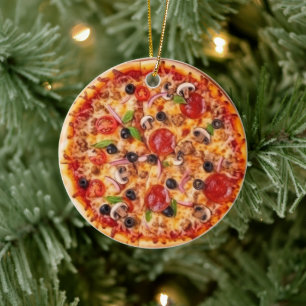 Pizza Keramisch Ornament