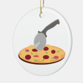 Pizza Keramisch Ornament (Links)