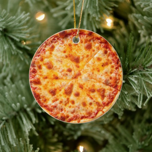 Pizza Keramisch Ornament (Boom)