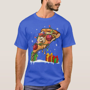 Pizza kerstboom lampjes Pajama Merry Crustmas T-shirt
