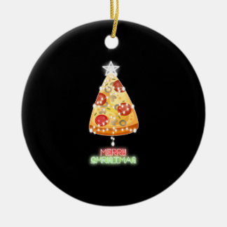 Pizza Kerstboom Lichten Xmas Gamer Keramisch Ornament