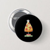 Pizza Kerstboom Lichten Xmas Gamer Ronde Button 5,7 Cm (Voorkant /achterkant)