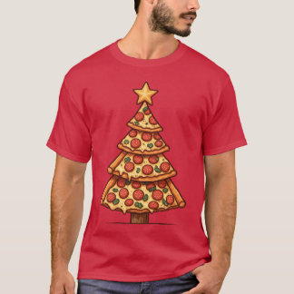 Pizza Kerstboom vrienden T-shirt