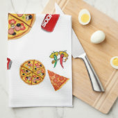 Pizza Keuken Handdoek (Quarter Fold)