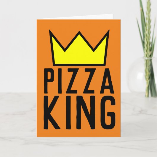 PIZZA KING CARTE DE SALUT D'ANNIVERSAIRE (Devant)