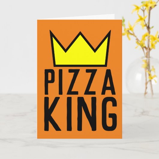 PIZZA KING CARTE DE SALUT D'ANNIVERSAIRE (Fleur jaune)