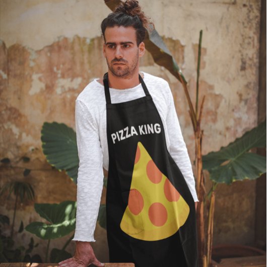PIZZA KING DAD MANNEN APRON SCHORT