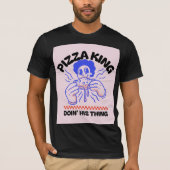 Pizza King Retro mannen grappig T-shirt (Voorkant)