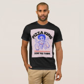 Pizza King Retro mannen grappig T-shirt (Voorkant volledig)