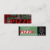 pizza (kleine chat) klantenkaartje (Voorkant / Achterkant)