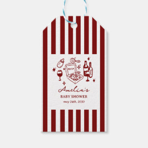 Pizza krabbel speciale bezorging babyfeestje cadeaulabel