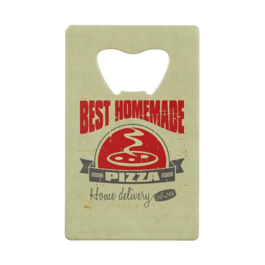 Pizza Kredietkaart Flessenopener (Voorkant)