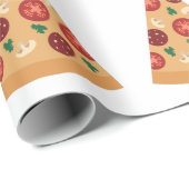 pizza lelijke kerstboom grappig cadeaupapier (Rol Hoek)