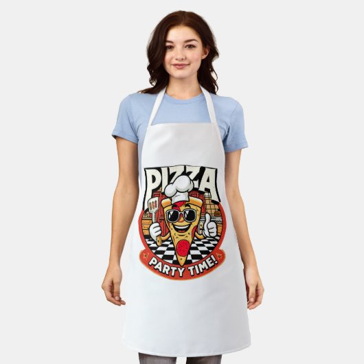 Pizza leuke tijden schort (Gedragen)