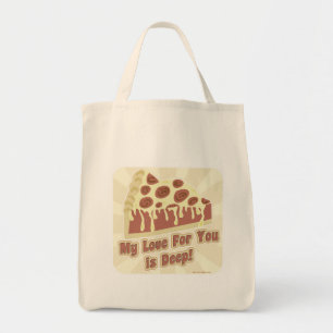 Pizza Liefde Diep Schotel Grappig Romantisch Voeds Tote Bag