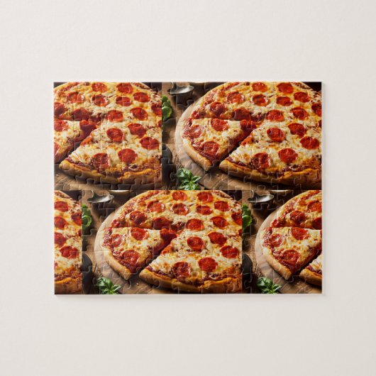 Pizza-liefdespuzzel Legpuzzel (Horizontaal)