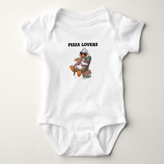 Pizza-liefhebbers Romper (Voorkant)