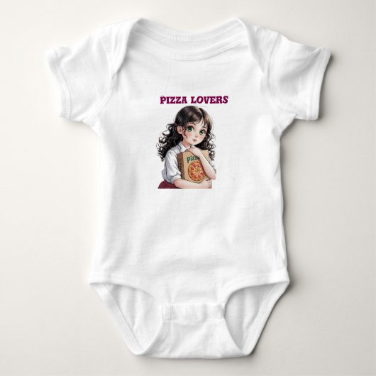 Pizza-liefhebbers Romper (Voorkant)