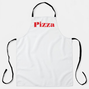 PIZZA Logo Witte Chef Schort