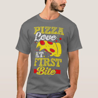 Pizza Love op First Bite T-shirt