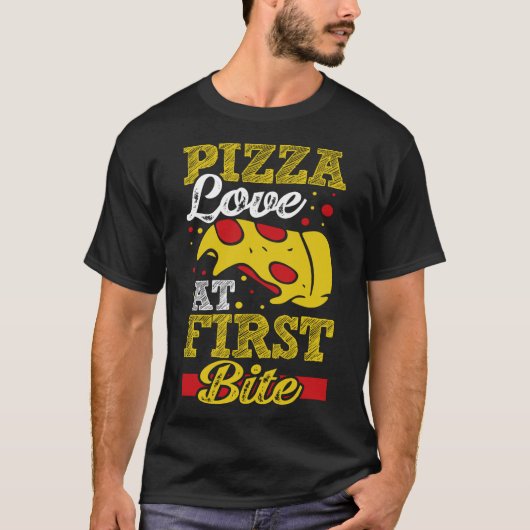 Pizza Love op First Bite T-shirt (Voorkant)