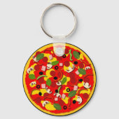 Pizza Lover gepersonaliseerd Sleutelhanger (Voorkant)