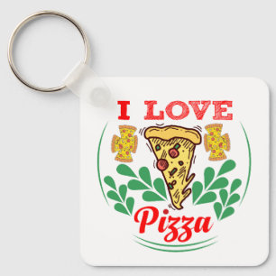 Pizza Lover Leuk Ontwerp voor Voedsel Fanatici Sleutelhanger