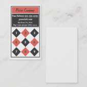 Pizza Loyalty Carte de visite Punch Card (Devant / Derrière)
