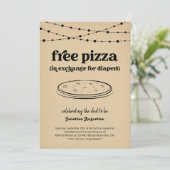 Pizza Luier Feestje Grappige Mannen Vader Shower U Kaart (Staand voorkant)