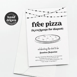 Pizza Luierfeest Grappige Mannen Vader Shower Uitn Kaart