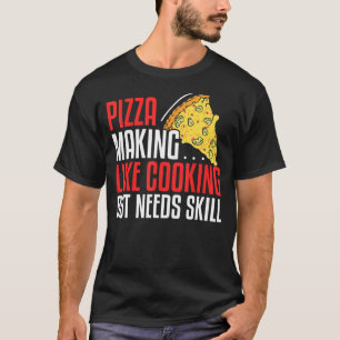 Pizza maakt als koken maar heeft behoefte aan vaar t-shirt