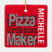 Pizza Maker Extraordinaire CUSTOM Keramisch Ornament (Achterkant)