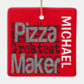Pizza Maker Extraordinaire CUSTOM Keramisch Ornament (Achterkant)