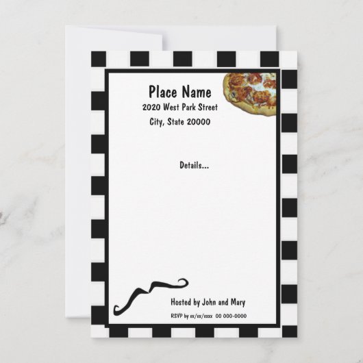 Pizza Making Anniversaire Fête Invitation (Dos)