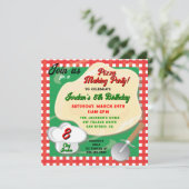 Pizza Making Anniversaire Fête Invitation (Debout devant)