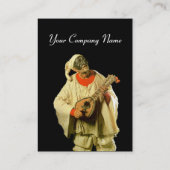 PIZZA & MANDOLIN ITALIAANSE KEUKEN ,zwart rood Visitekaartje (Achterkant)