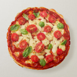 Pizza Margherita Print Rond Kussen