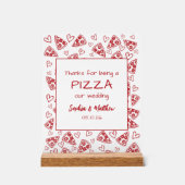 Pizza mariage Après La Fête Rouge Italien Main Tir (Recto)