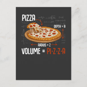 Pizza Mathematics Formula Physics Science Foodie Briefkaart